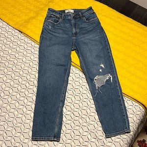 Abercrombie curve love high rise mom Jean